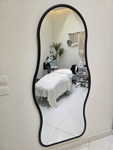 Modern Wall-Mounted Mirror - Black Frame