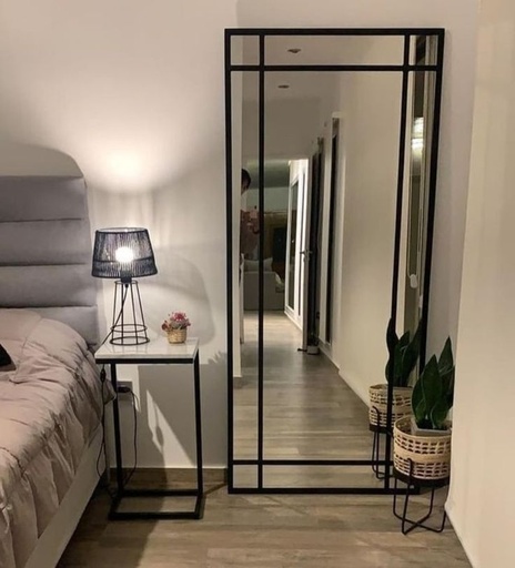 Square Mirror - Stylish Black Frame