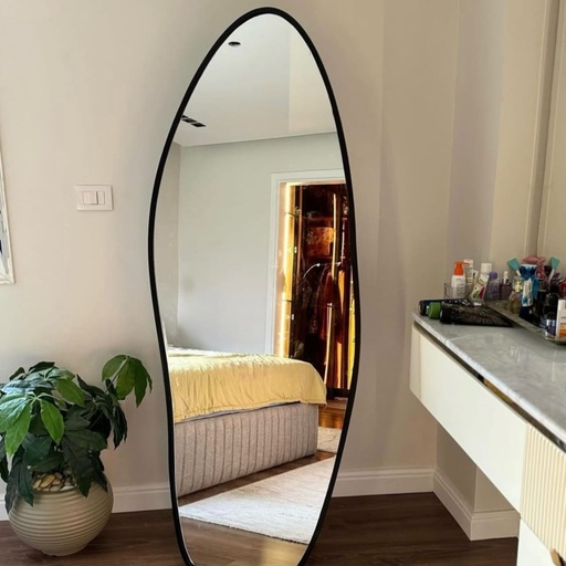 Modern Mirror - Black Wood Frame